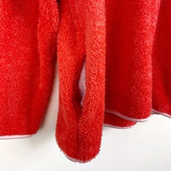 Crown & Ivy Coral Orange Woobie Fleece Pullover - Picture 4 of 10